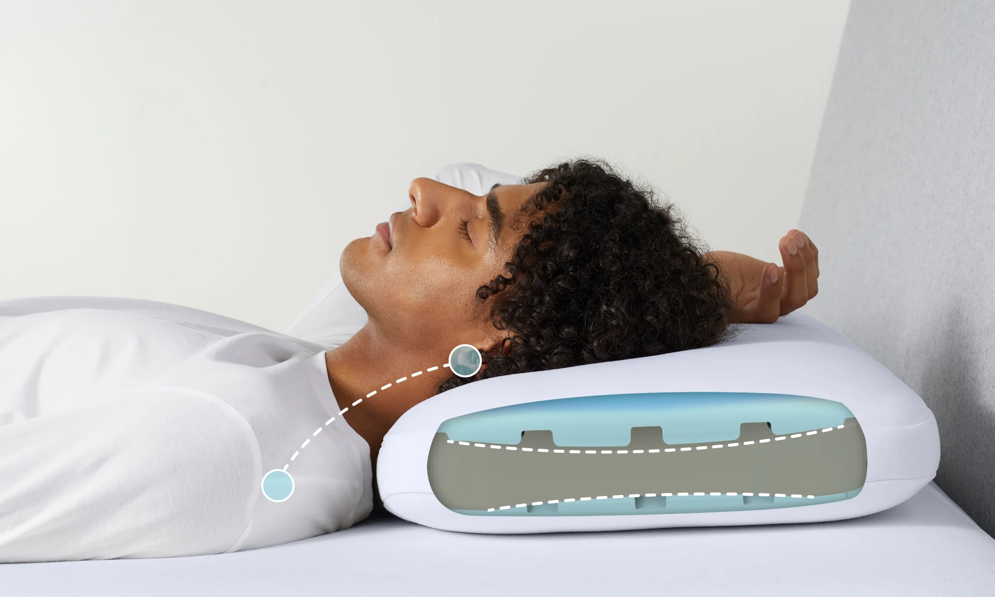 Foam Pillow with Snow Technology Double Pack - Image 7